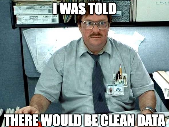 Meme clean data - blog data science trap