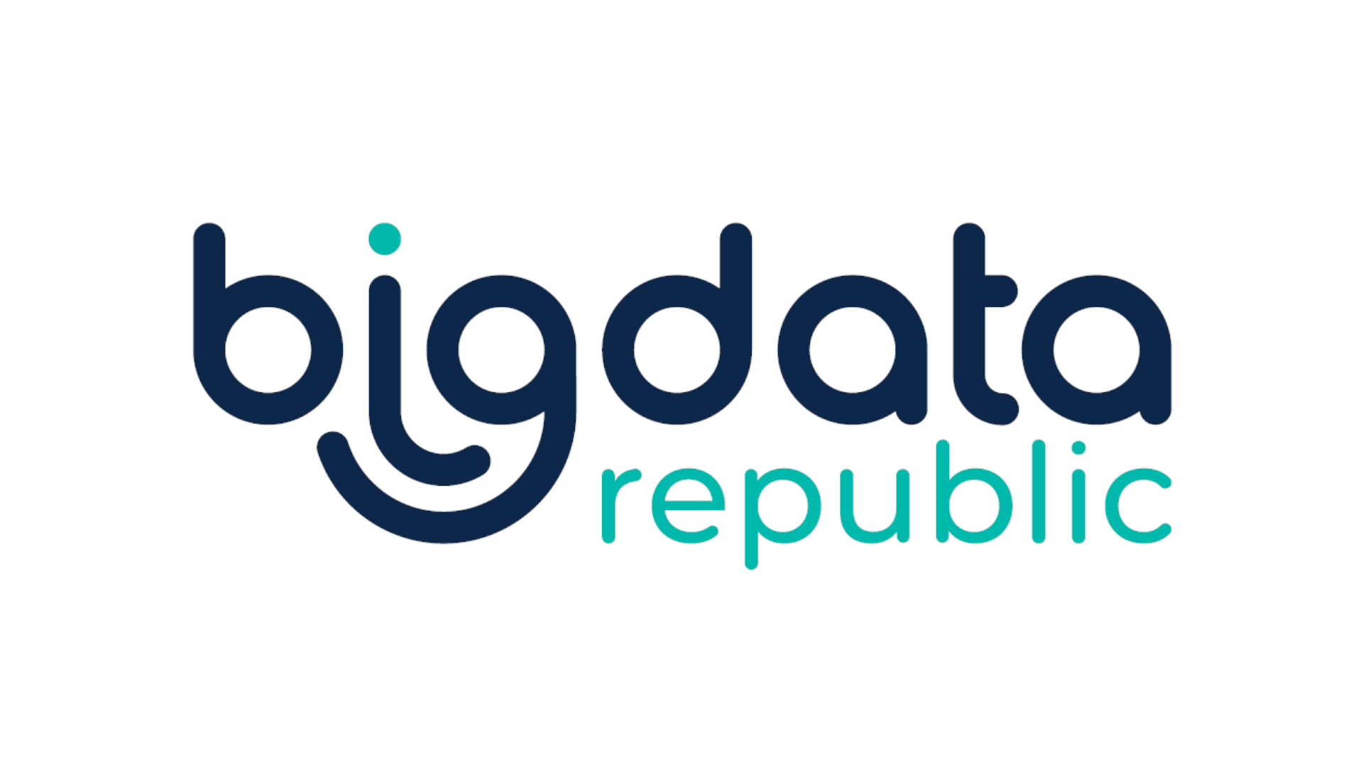 'Blauw/groen logo van BigData Republic'